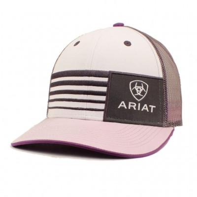 Ariat s Hat Baseball Cap Mesh Snap Stripes Logo White A300000105 701340613096 eb-58869314